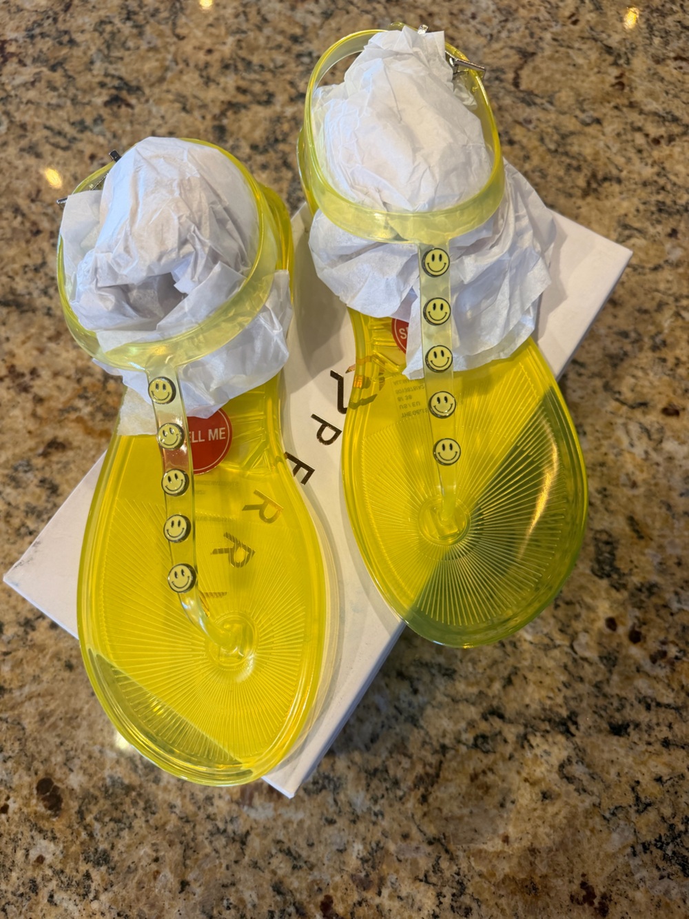 Katy Perry Collections Yellow Jelly Smiley Sandals